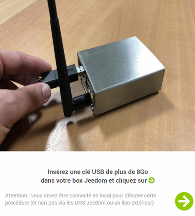 Insérer clé USB