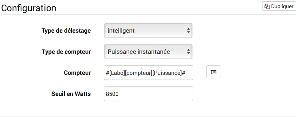 configuration générale