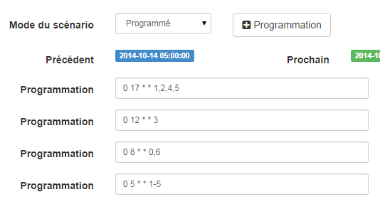 Scénario programmé